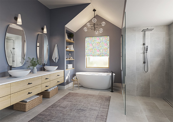 Los Angeles Velvet, Fruit Salad - Motorised Roman Blind - Image 6